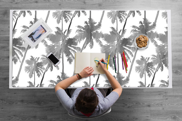 Large desk mat for children gray palm