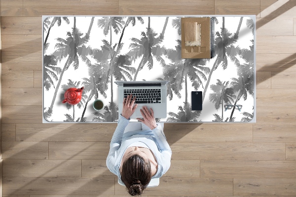 Large desk mat for children gray palm
