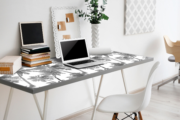 Large desk mat for children gray palm