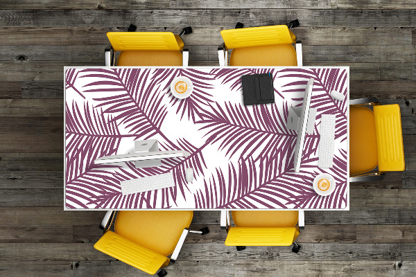 Full desk protector purple leaves