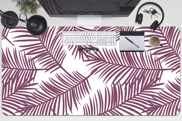 Full desk protector purple leaves