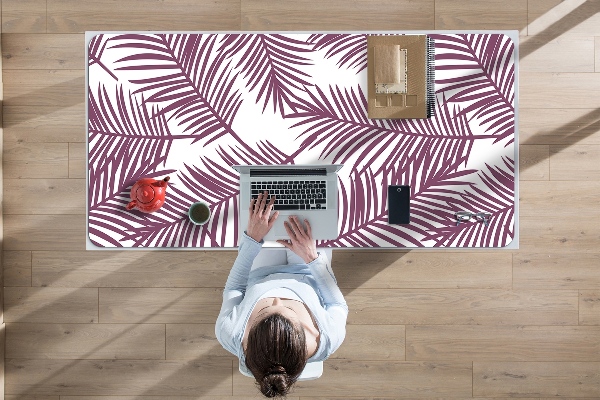 Full desk protector purple leaves