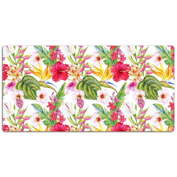 Desk mat exotic hibiscus
