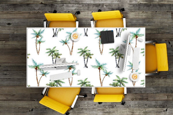 Large desk mat table protector palm mural