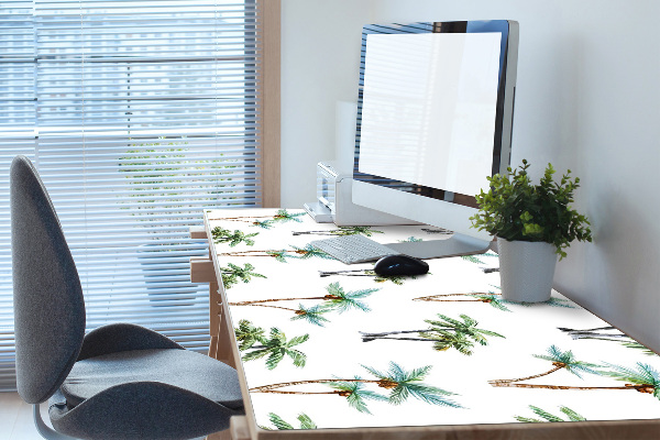 Large desk mat table protector palm mural