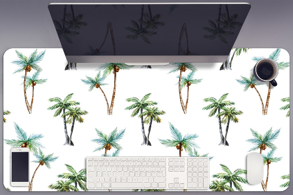 Large desk mat table protector palm mural