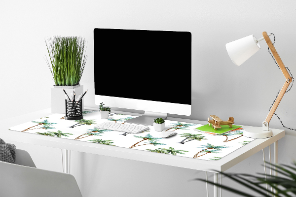 Large desk mat table protector palm mural