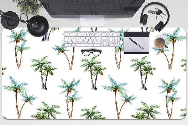 Large desk mat table protector palm mural