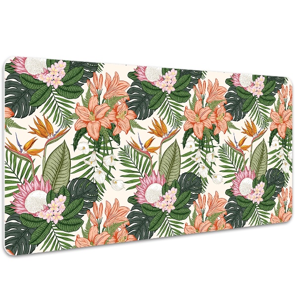 Large desk pad PVC protector flowers mural