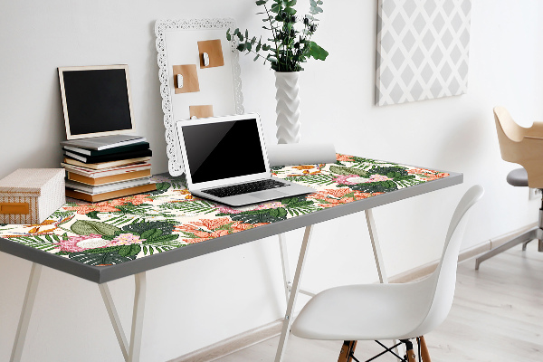 Large desk pad PVC protector flowers mural