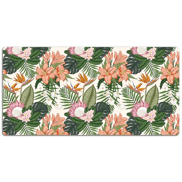 Large desk pad PVC protector flowers mural