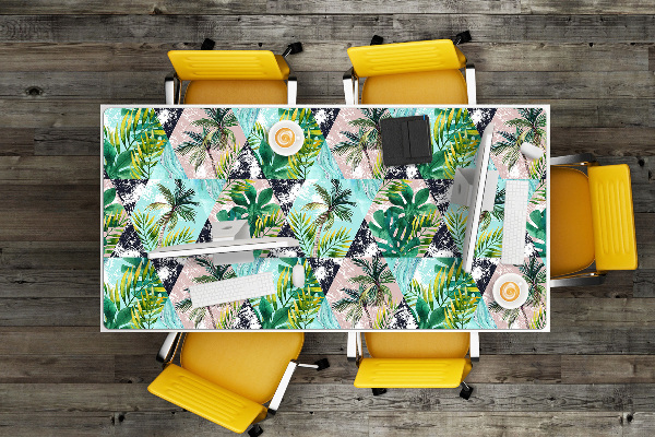 Large desk mat for children palm tree pattern