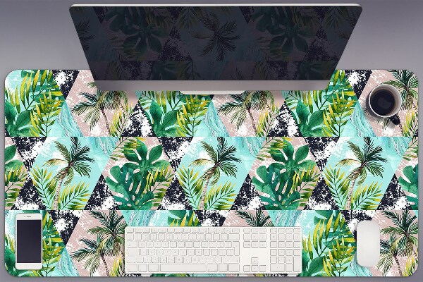 Large desk mat for children palm tree pattern