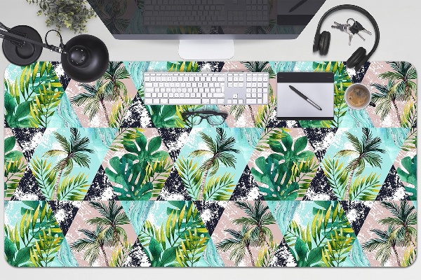 Large desk mat for children palm tree pattern