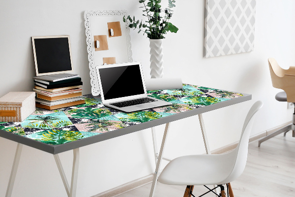 Large desk mat for children palm tree pattern