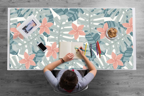 Full desk protector tropical mural