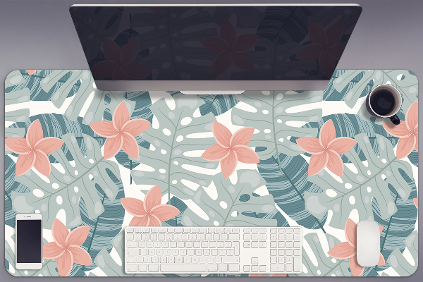 Full desk protector tropical mural