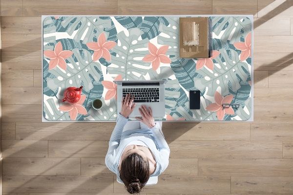 Full desk protector tropical mural