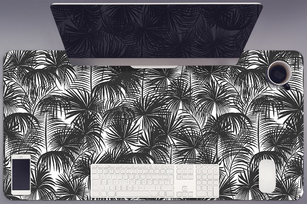 Large desk pad PVC protector black palm