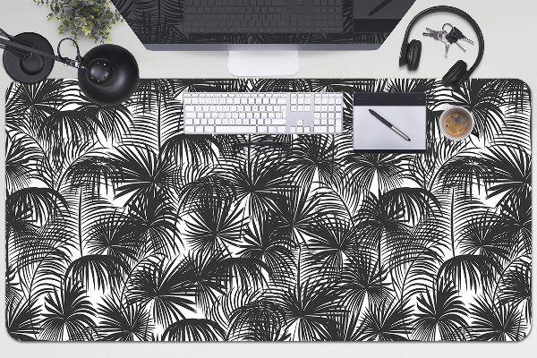 Large desk pad PVC protector black palm
