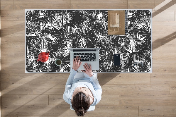 Large desk pad PVC protector black palm