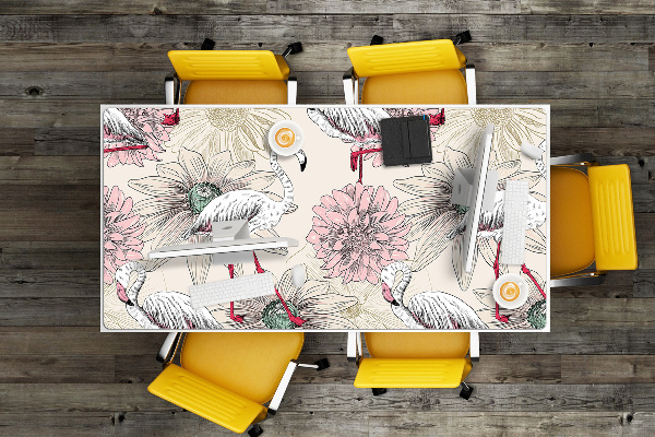Full desk mat pink flamingo