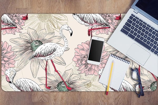 Full desk mat pink flamingo
