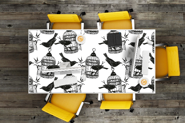 Large desk mat table protector bird cage