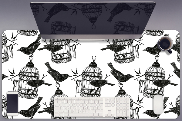 Large desk mat table protector bird cage