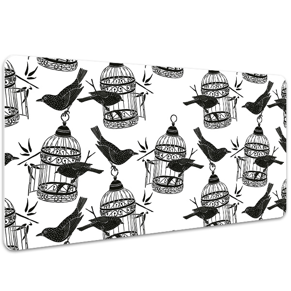 Large desk mat table protector bird cage