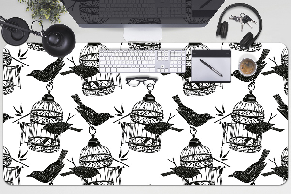 Large desk mat table protector bird cage