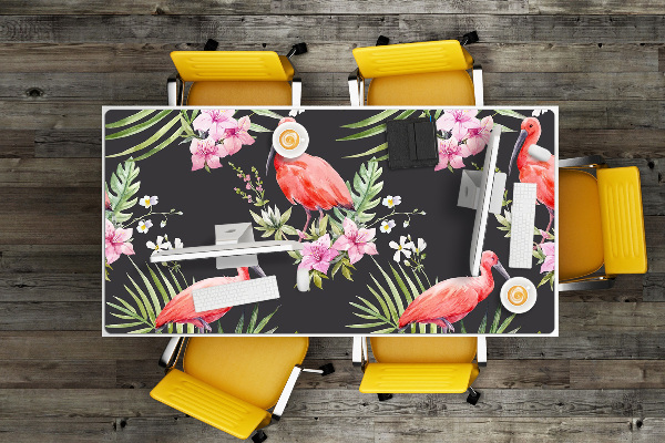 Full desk mat black flaming