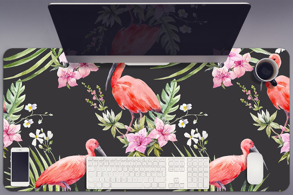 Full desk mat black flaming