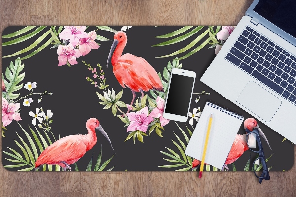 Full desk mat black flaming
