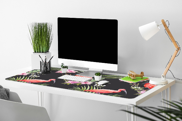 Full desk mat black flaming