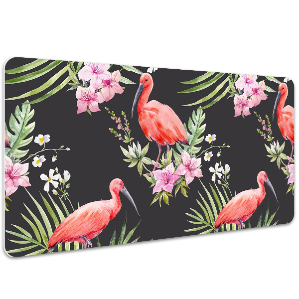 Full desk mat black flaming