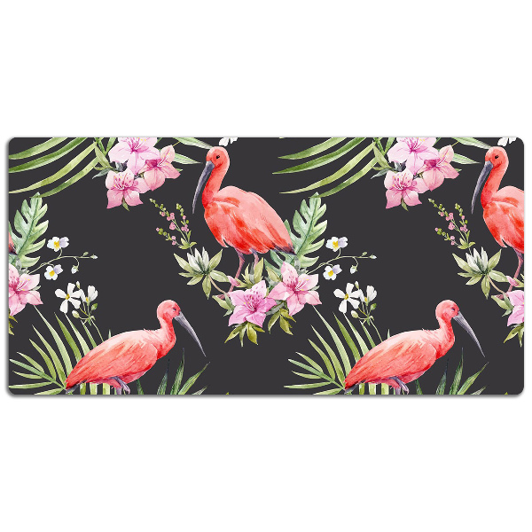 Full desk mat black flaming