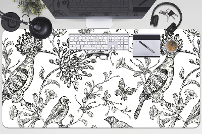 Full desk protector sketched birds