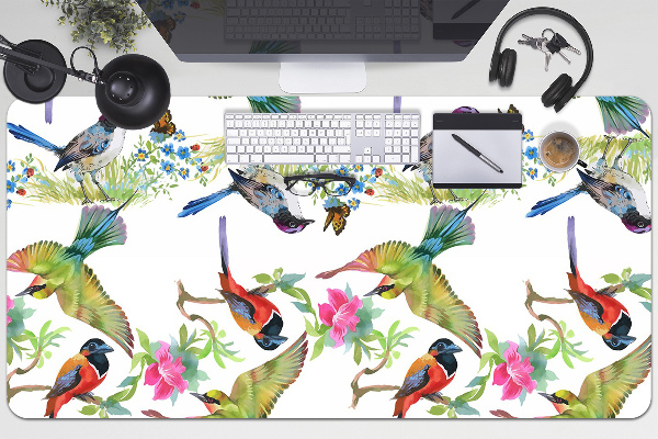 Full desk mat colorful bird