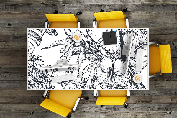 Full desk mat drawn birds