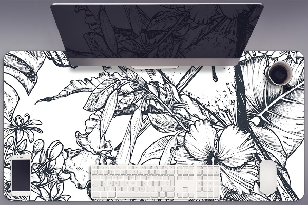 Full desk mat drawn birds