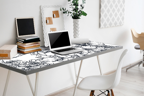 Full desk mat drawn birds