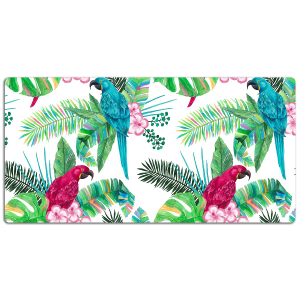 Large desk pad PVC protector parrots mural