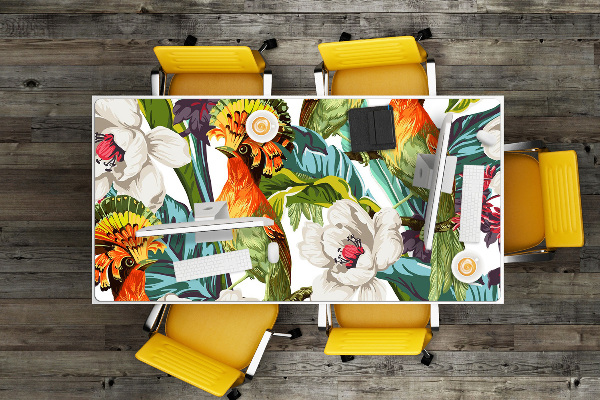 Full desk protector exotic birds
