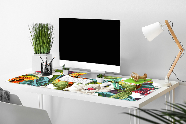 Full desk protector exotic birds
