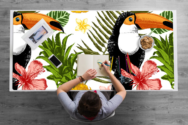 Full desk mat Toucan and Pineapple
