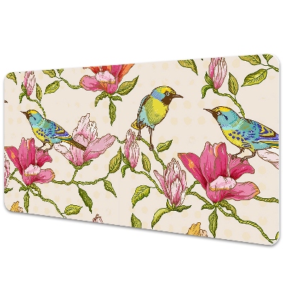 Full desk mat Flowers and Birds