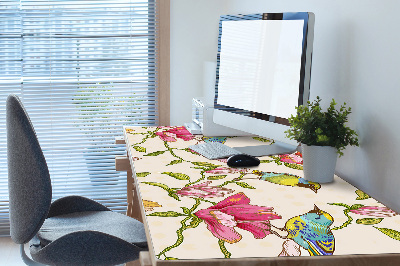 Full desk mat Flowers and Birds