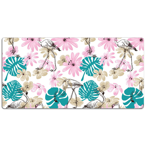 Full desk pad painted flamingos