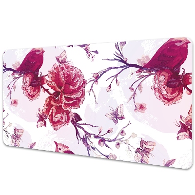 Desk pad purple birds